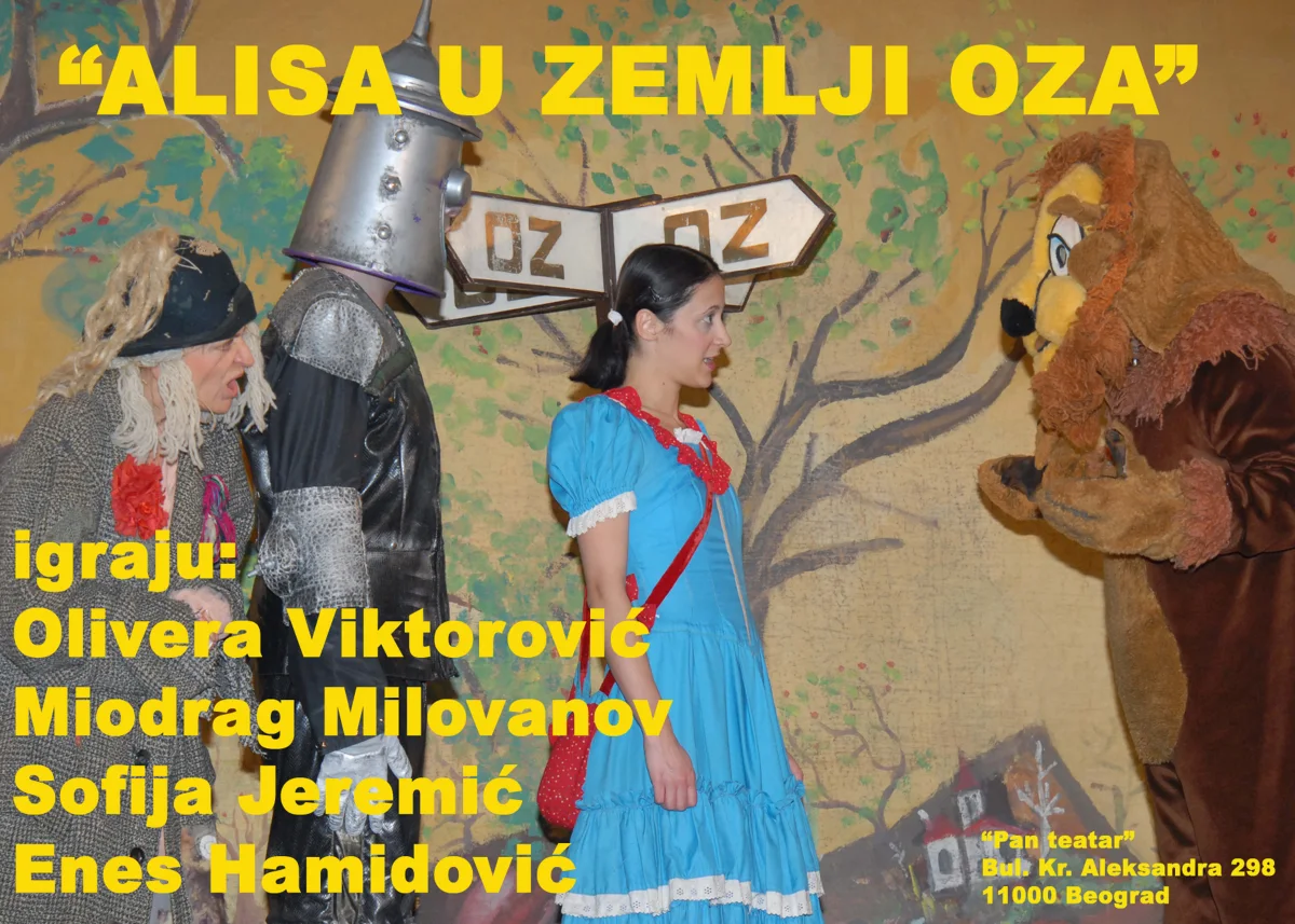 Plakat predstave ALISA U ZEMLJI OZA
